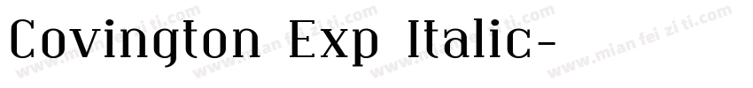 Covington Exp Italic字体转换